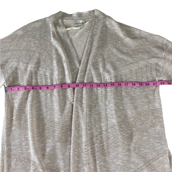 EST. 1946 Crochet Cardigan Sweater Beige Womens Size L Breathable Open Front. - Picture 9 of 15